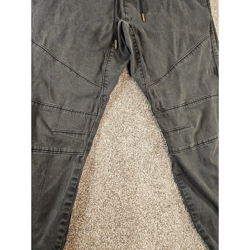 Hollister Advanced Stretch Skinny Jogger Mens Medium Washed Black Gray Pants - Picture 4 of 16